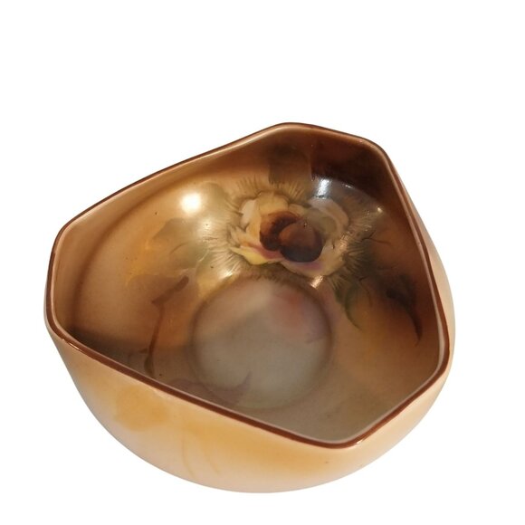 Noritake Hand Painted Nut of Figs Floral Candy Dish or Bowl - Picture 2 of 10